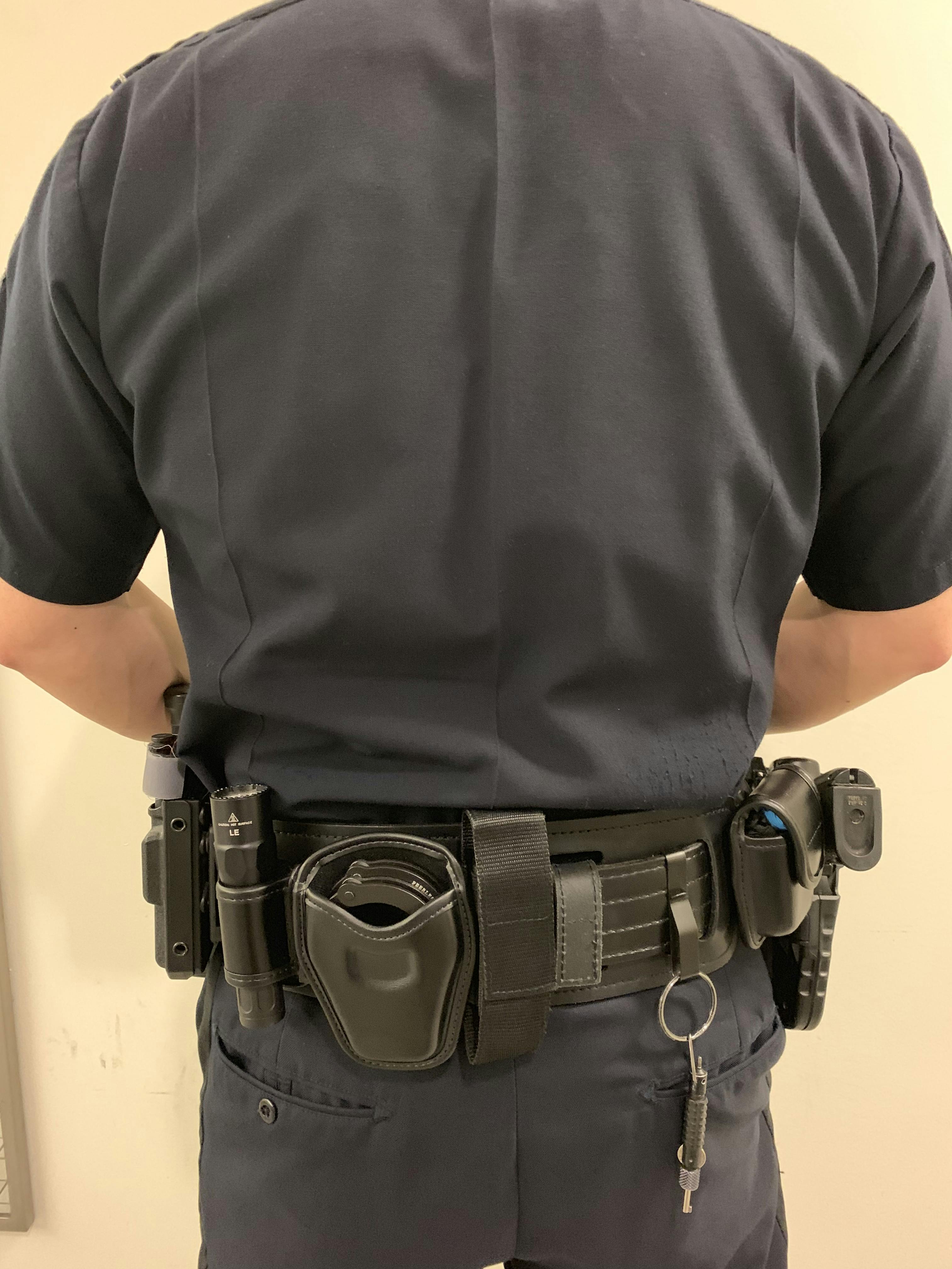 BackUpBrace Smooth Leather Duty Belt Back Support for Law Enforcement